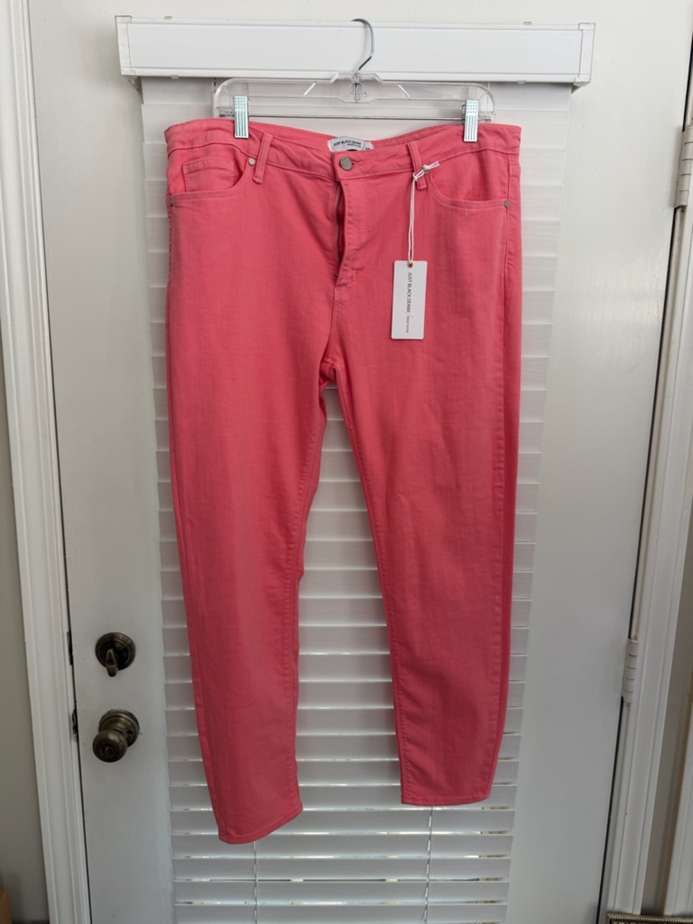 Just Black Coral Pink Skinny Jeans